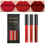 Matte Finish Velvet No Stain On Cup 3 PCs Suit Lip Gloss Liquid Lipstick
