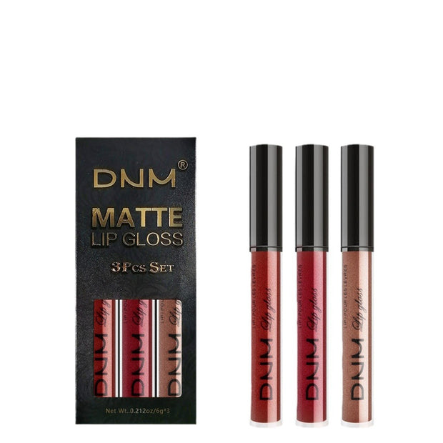 Matte Finish Velvet No Stain On Cup 3 PCs Suit Lip Gloss Liquid Lipstick