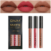 Matte Finish Velvet No Stain On Cup 3 PCs Suit Lip Gloss Liquid Lipstick