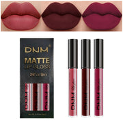 Matte Finish Velvet No Stain On Cup 3 PCs Suit Lip Gloss Liquid Lipstick