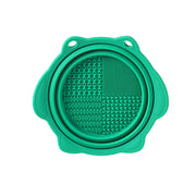 Multi-functional Silicone Makeup Brush Cleaning Folding Bowl Sponge Puff Beauty Tool Makeup Brush  Washing Scrubber Pad Soft Mat Scrubber Box